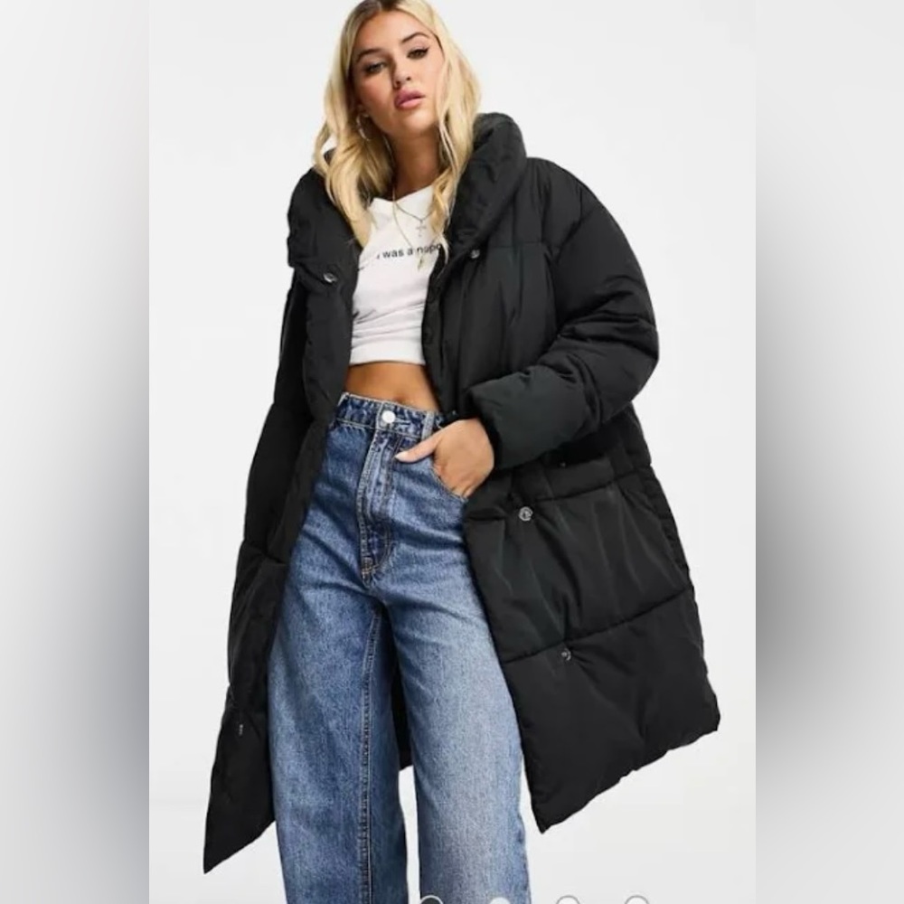 Monkl Oversized Woman’s Black Button Down Jacket